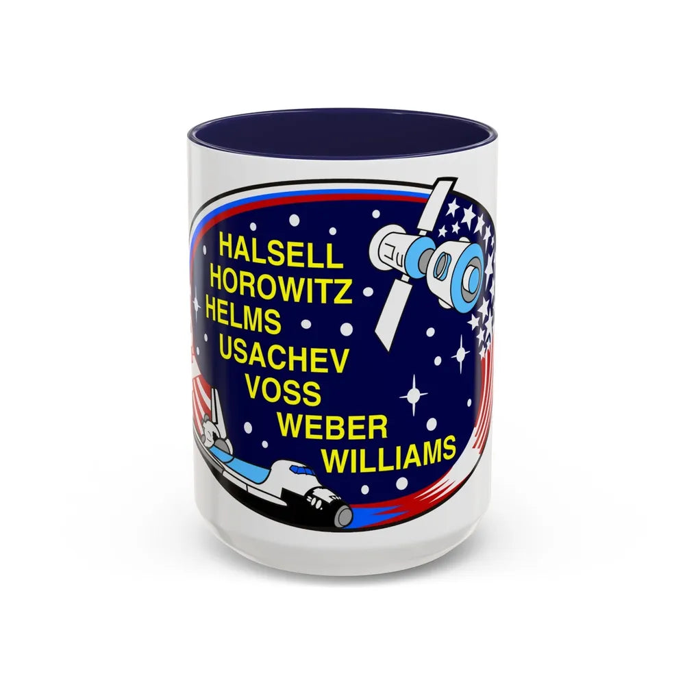 STS 101 (NASA) Accent Coffee Mug-15oz-Navy-Go Mug Yourself