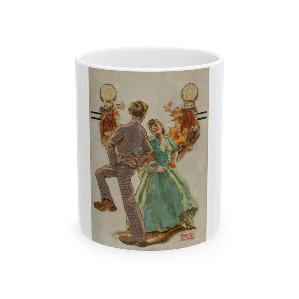 Dancing, The Saturday Evening Post cover study - White Coffee Mug-11oz-Go Mug Yourself