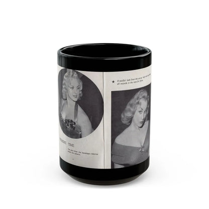 Norma Sykes #138 - 66 PHOTOGRAPHS OF Sabrina U.K. Pocket Mag. Pages 6 & 7 (Vintage Female Icon) Black Coffee Mug-15oz-Go Mug Yourself