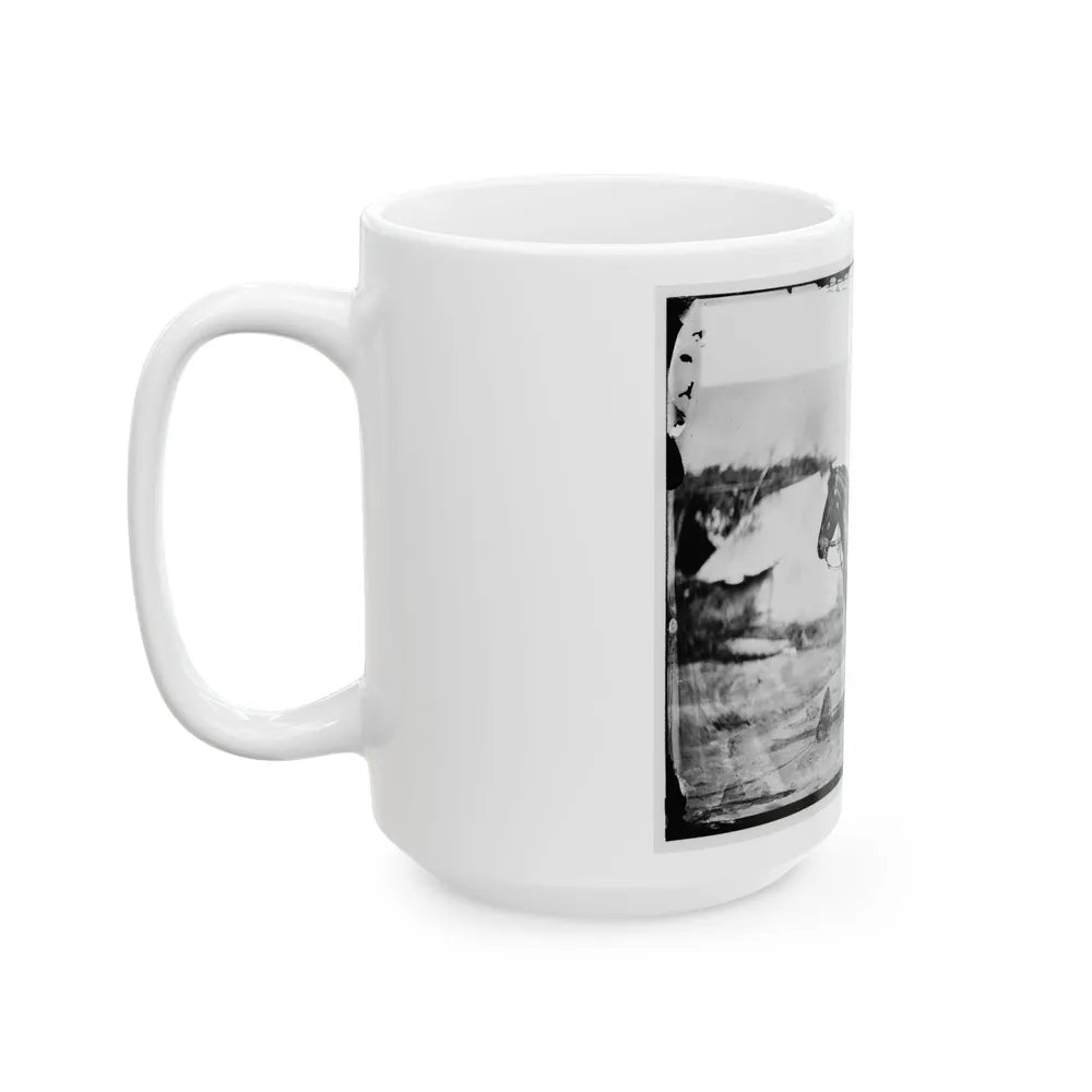 Falmouth, Va. Capt. Charles H. Howard, Aide To Gen. Oliver O. Howard, On Horseback At Army Of The Potomac Headquarters (U.S. Civil War) White Coffee Mug-Go Mug Yourself