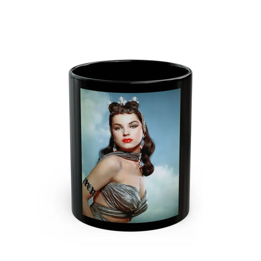 Debra Paget #421 - 8x10 Color Glamour Promo Photo Re-Print for ''Princess Of The Nile'' '54 2 (Vintage Female Icon) Black Coffee Mug-11oz-Go Mug Yourself