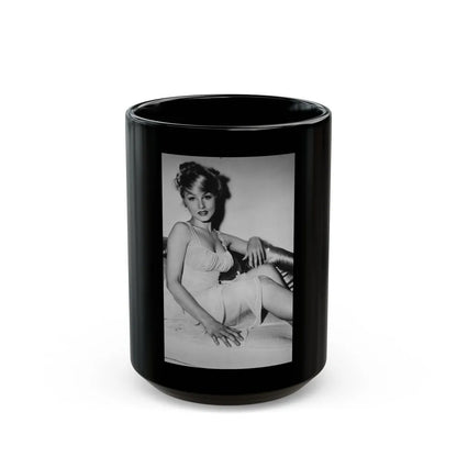 Julie Newmar #496 (Vintage Female Icon) Black Coffee Mug-15oz-Go Mug Yourself