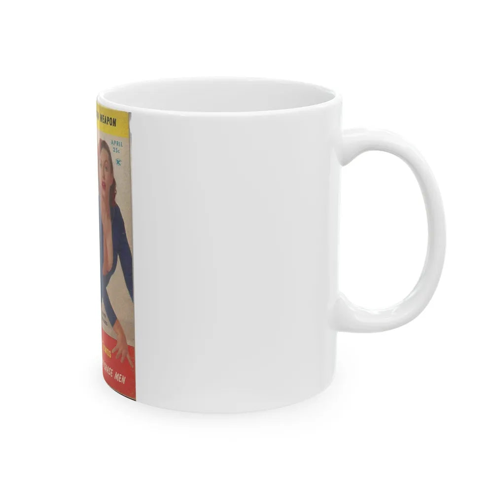 Dawn Richard #57 - Bold Pocket Mag. April '59 Cover (Vintage Female Icon) White Coffee Mug-Go Mug Yourself