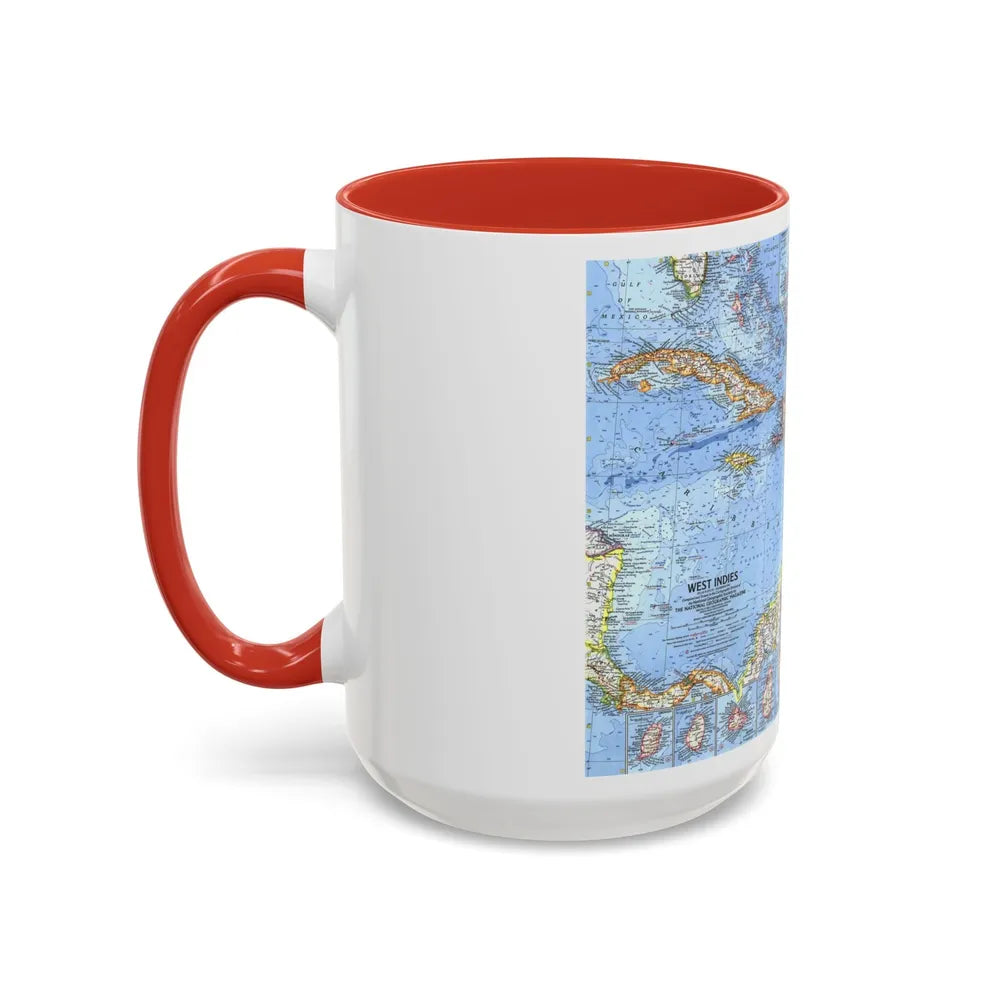 West Indies (1962) (Map) Accent Coffee Mug-Go Mug Yourself