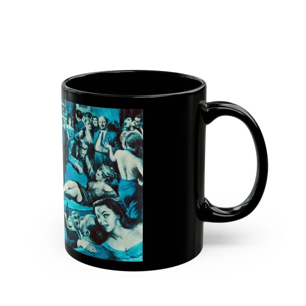 Casablanca's Impatient Women, Men magazine, c. 1958 - Black Coffee Mug-Go Mug Yourself