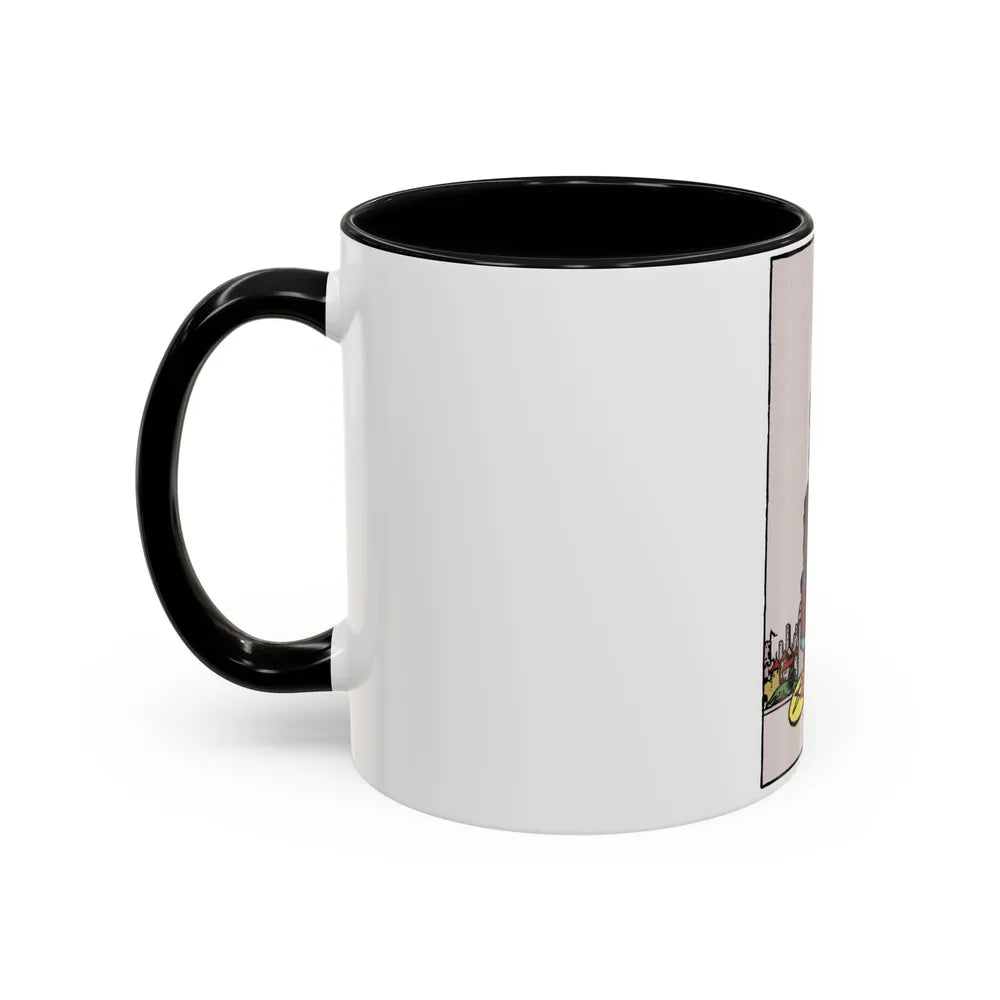 The 4 of Pentacles (Tarot Card) Accent Coffee Mug-Go Mug Yourself