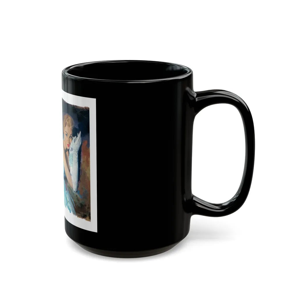 Bait by Nell Lamburn, Woman's Journal illustration - Black Coffee Mug-Go Mug Yourself