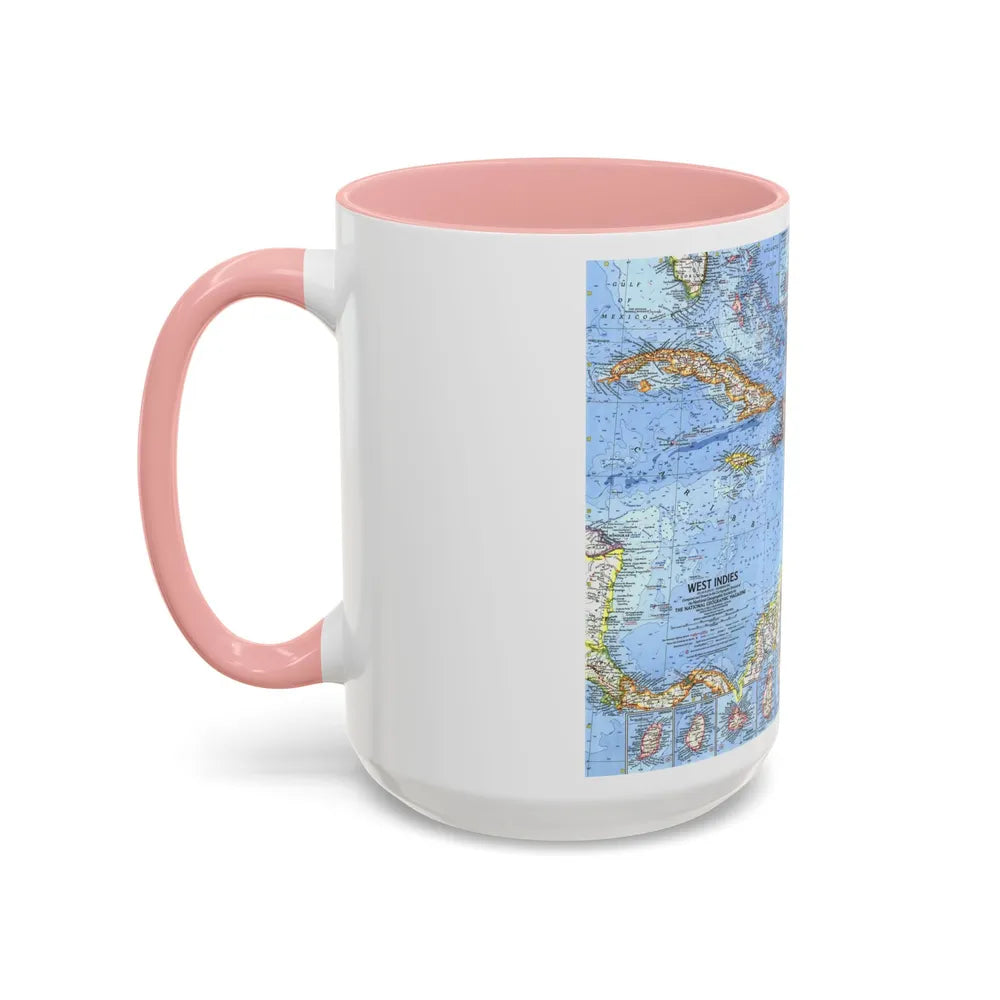 West Indies (1962) (Map) Accent Coffee Mug-Go Mug Yourself