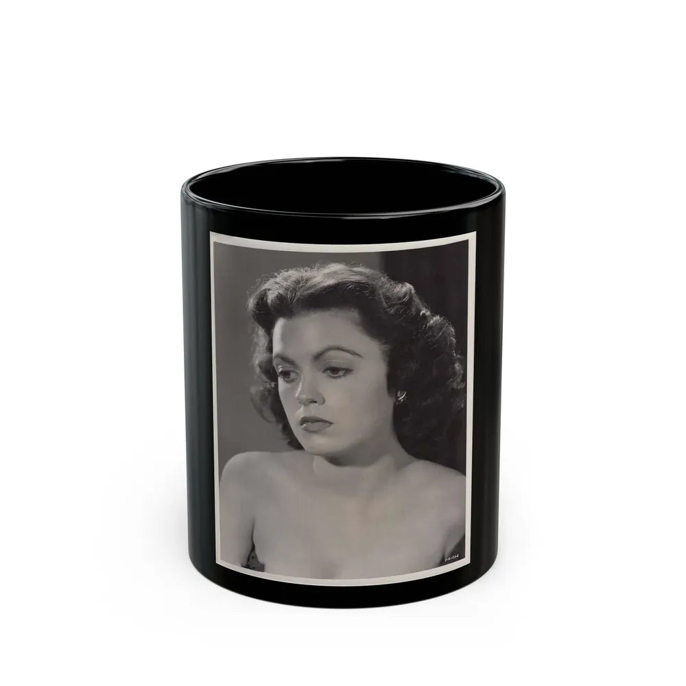 Faith Domergue #168 (Vintage Female Icon) Black Coffee Mug-11oz-Go Mug Yourself