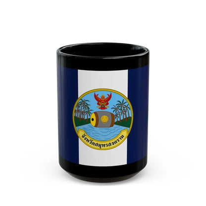 Flag of Samut Songkhram Province Thailand - Black Coffee Mug-15oz-Go Mug Yourself