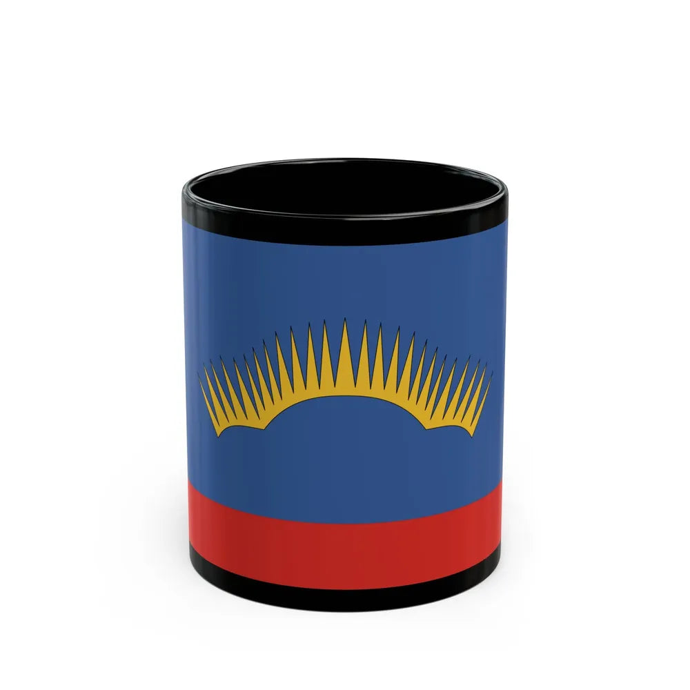 Flag of Murmansk Oblast Russia - Black Coffee Mug-11oz-Go Mug Yourself