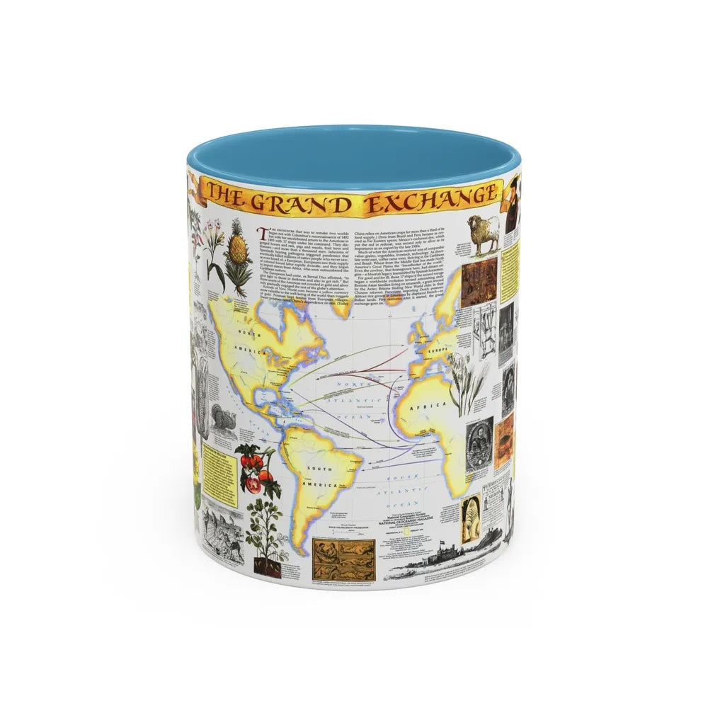 The Grand Exchange (1992) (Map) Accent Coffee Mug-11oz-Light Blue-Go Mug Yourself