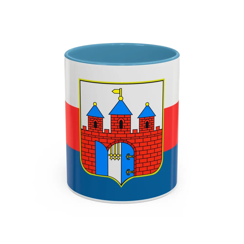 Flag of Bydgoszcz Poland - Accent Coffee Mug-11oz-Light Blue-Go Mug Yourself