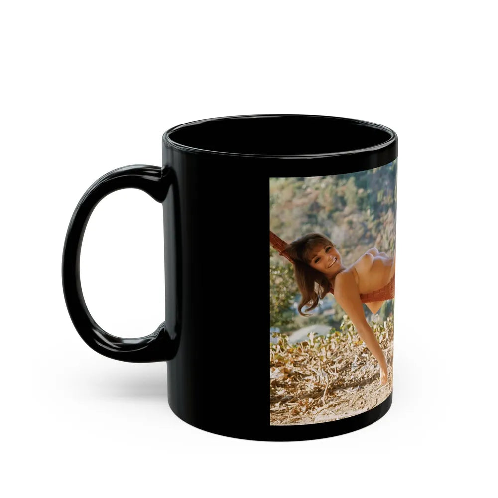 Victoria Vetri #103 - Nude (Vintage Female Icon) Black Coffee Mug-Go Mug Yourself