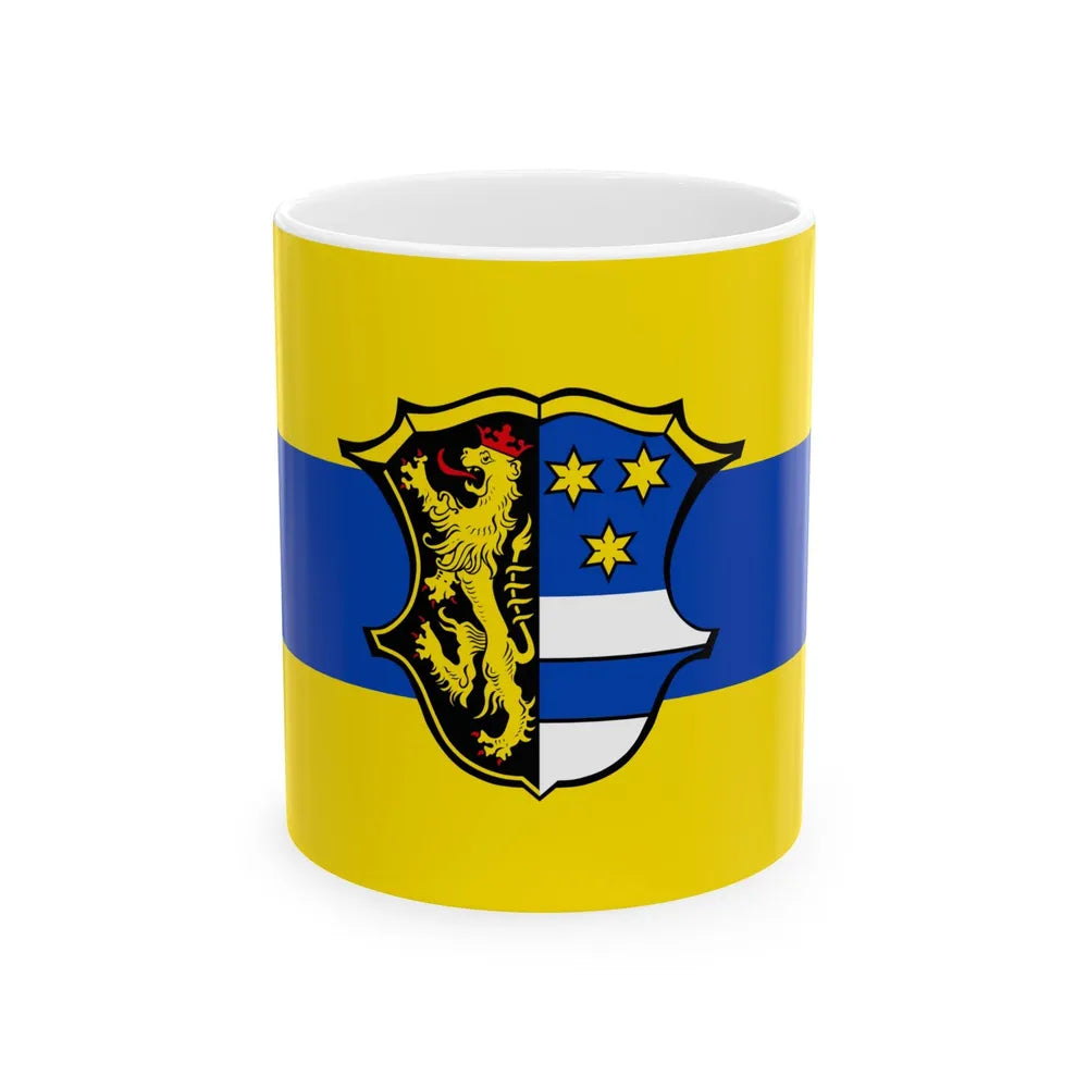 Flag of Neustadt an der Waldnaab Germany - White Coffee Mug-11oz-Go Mug Yourself