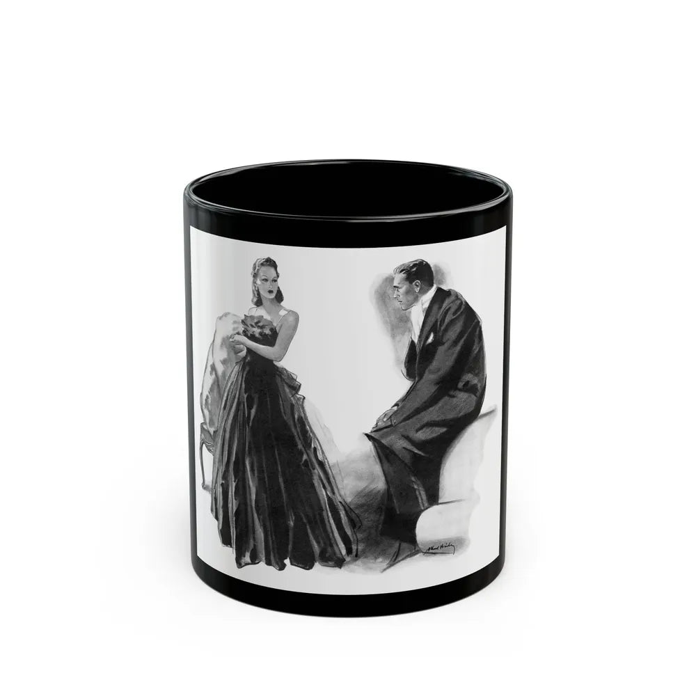 French Model by Sylvia Thompson, Britannia And Eve magazine, 1939 (1) - Black Coffee Mug-11oz-Go Mug Yourself