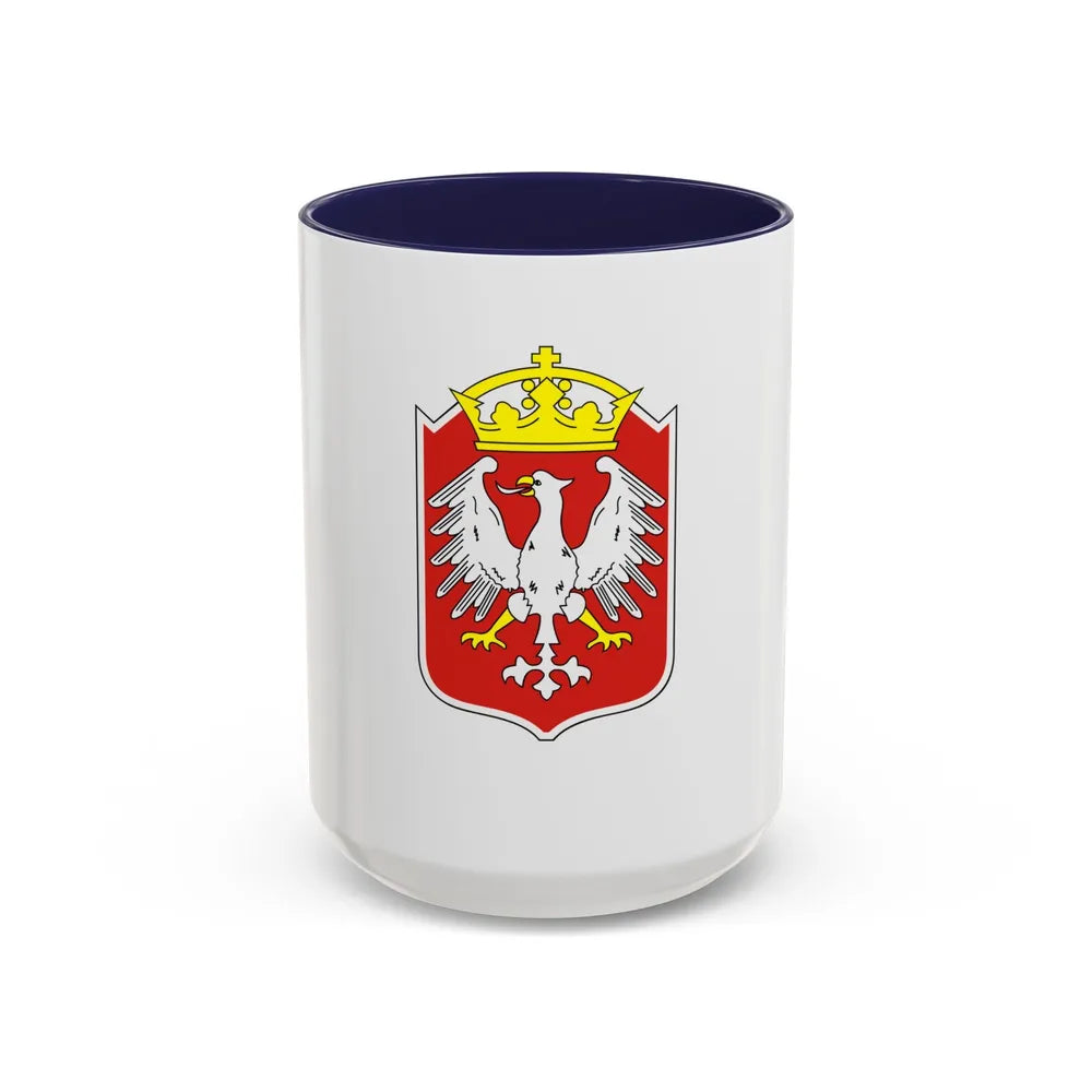 Flag of Gniezno Poland - Accent Coffee Mug-15oz-Navy-Go Mug Yourself