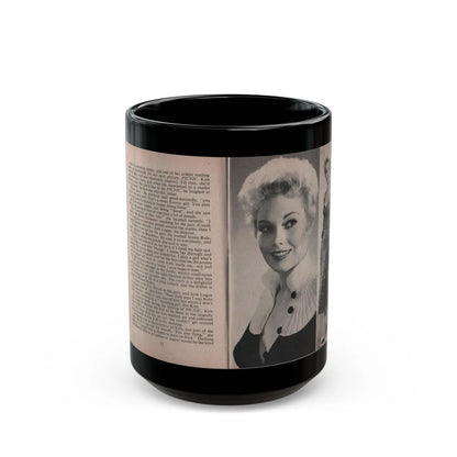 Kim Novak #150 - Scanned Mag. 66 Photos (Vintage Female Icon) Black Coffee Mug-15oz-Go Mug Yourself