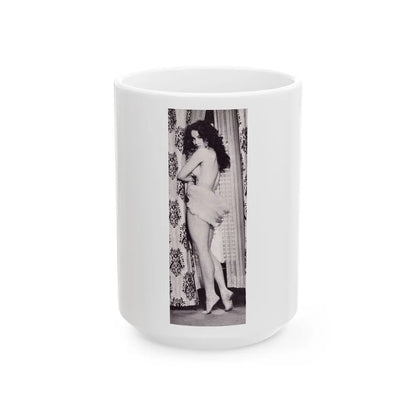 Julie Newmar #210 (Vintage Female Icon) White Coffee Mug-15oz-Go Mug Yourself