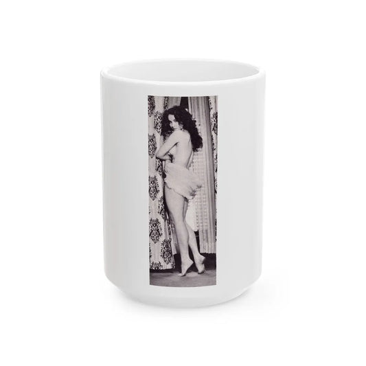 Julie Newmar #210 (Vintage Female Icon) White Coffee Mug-15oz-Go Mug Yourself