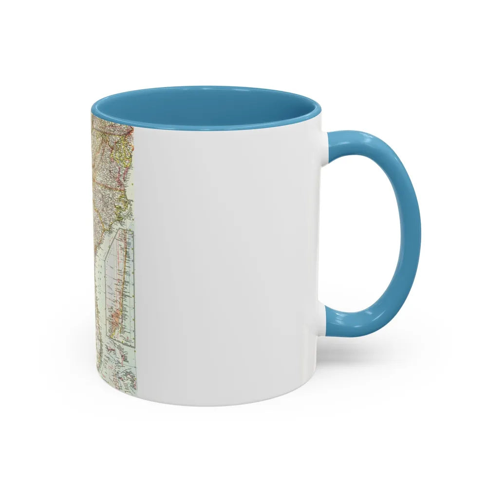 USA - Southeastern (1958) (Map) Accent Coffee Mug-Go Mug Yourself