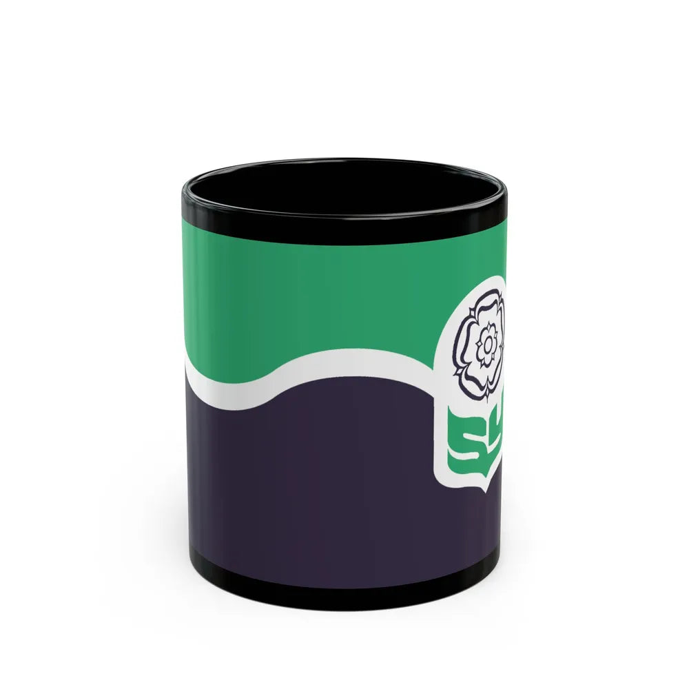 Flag of South Yorkshire UK - Black Coffee Mug-11oz-Go Mug Yourself