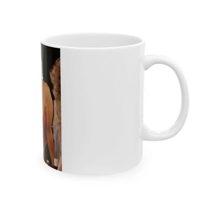 Linda Blair #268 - Partially Topless (Vintage Female Icon) White Coffee Mug-Go Mug Yourself