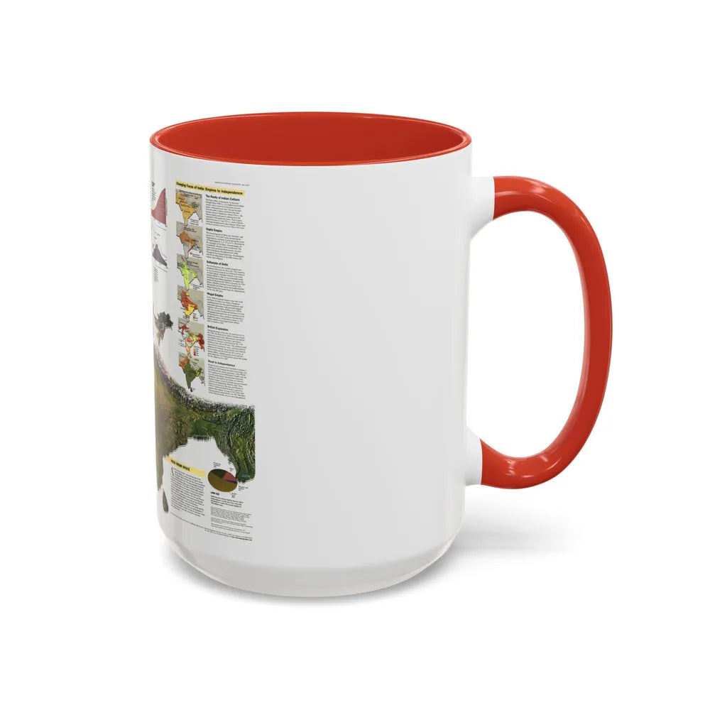 India (1997) (Map) Accent Coffee Mug-Go Mug Yourself