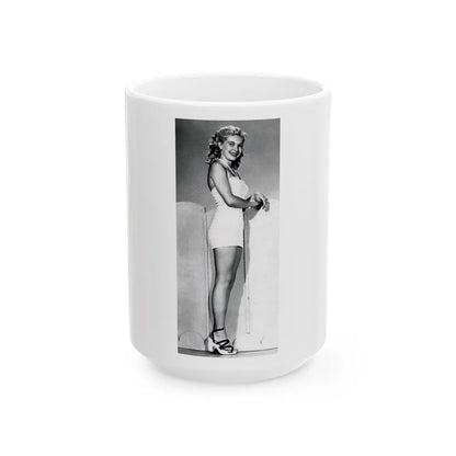 Lori Nelson #49 - Printed & Scanned (Vintage Female Icon) White Coffee Mug-15oz-Go Mug Yourself