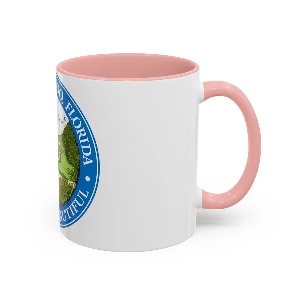 Seal of Orlando Florida - Accent Coffee Mug-Go Mug Yourself