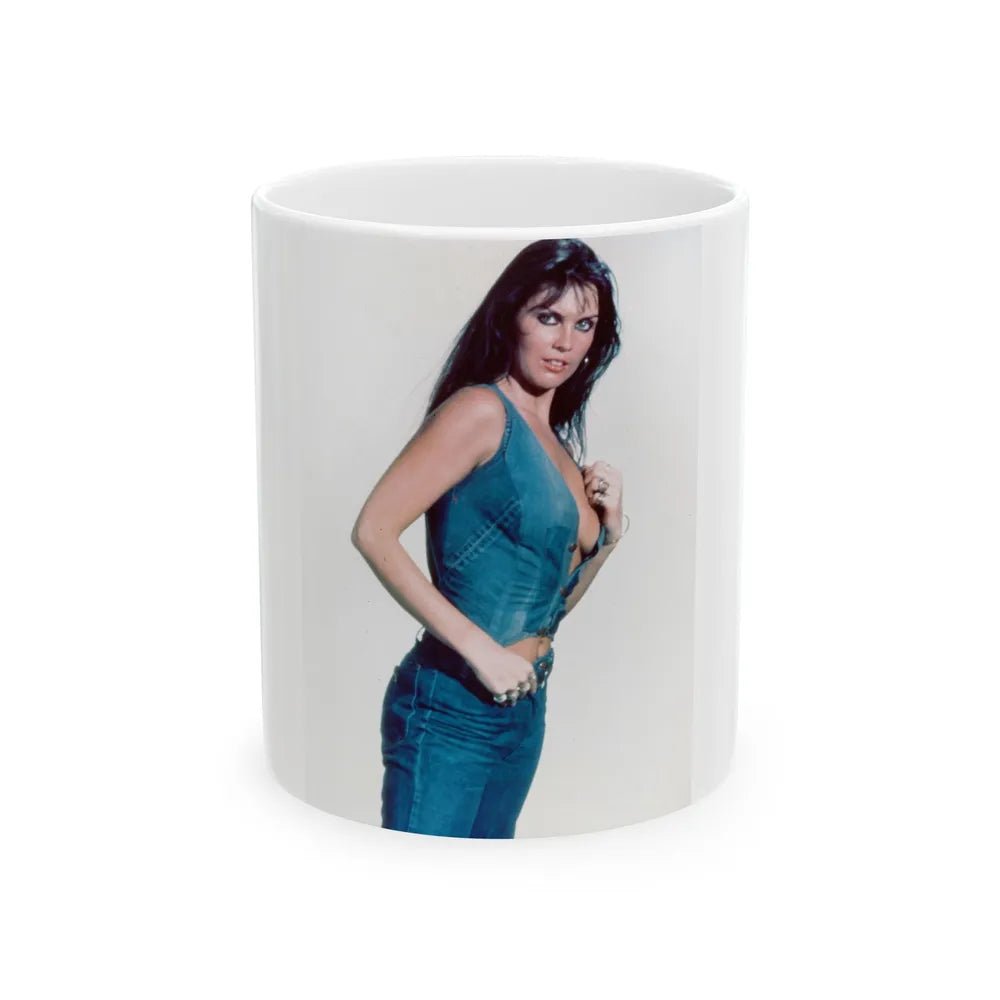 Caroline Munro #284 (Vintage Female Icon) White Coffee Mug-11oz-Go Mug Yourself