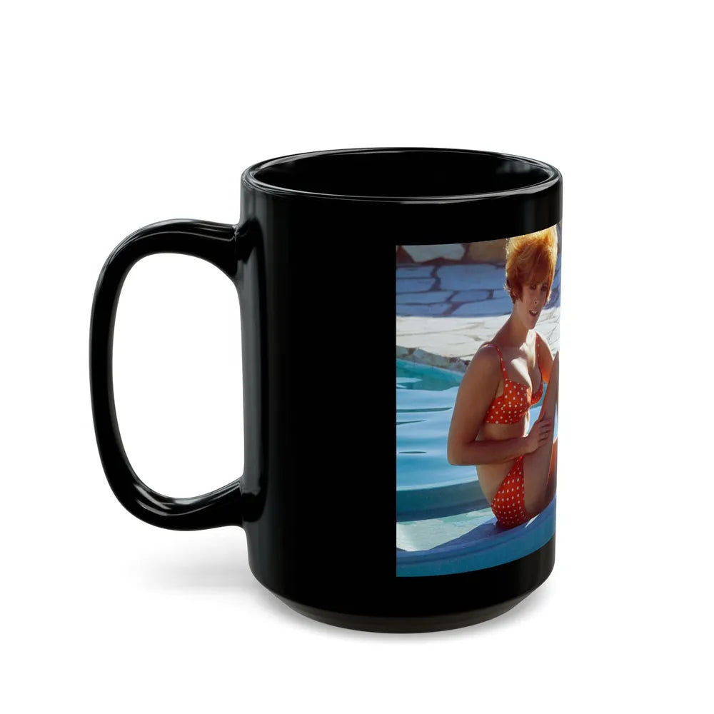 Jill St. John #162 (Vintage Female Icon) Black Coffee Mug-Go Mug Yourself