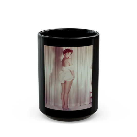 Debra Paget #64 3 (Vintage Female Icon) Black Coffee Mug-15oz-Go Mug Yourself