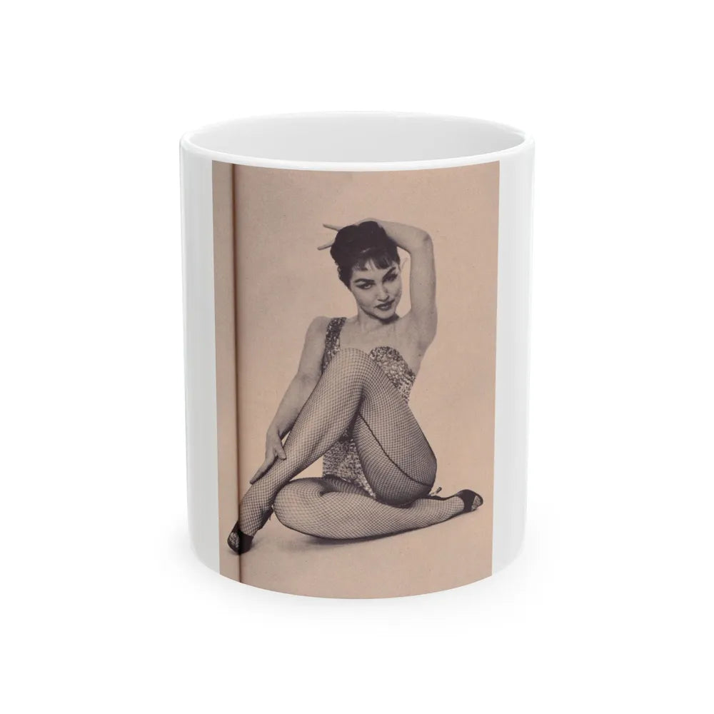 Julie Newmar #263 (Vintage Female Icon) White Coffee Mug-11oz-Go Mug Yourself