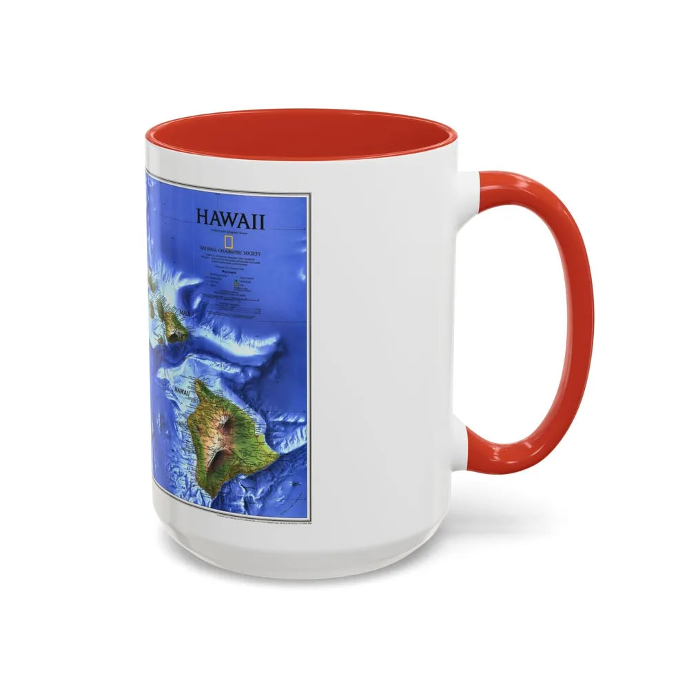 USA - Hawaii (1995) (Map) Accent Coffee Mug-Go Mug Yourself