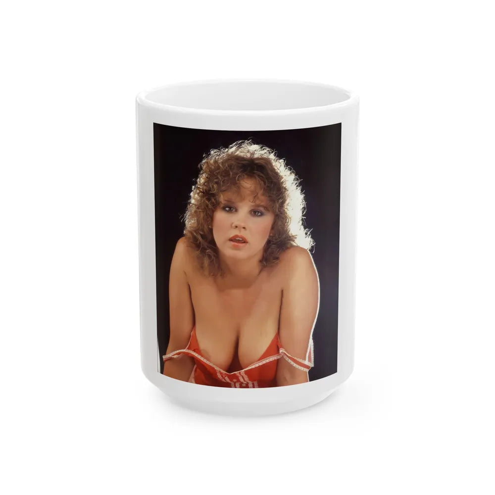 Linda Blair #267 - Partially Topless (Vintage Female Icon) White Coffee Mug-15oz-Go Mug Yourself