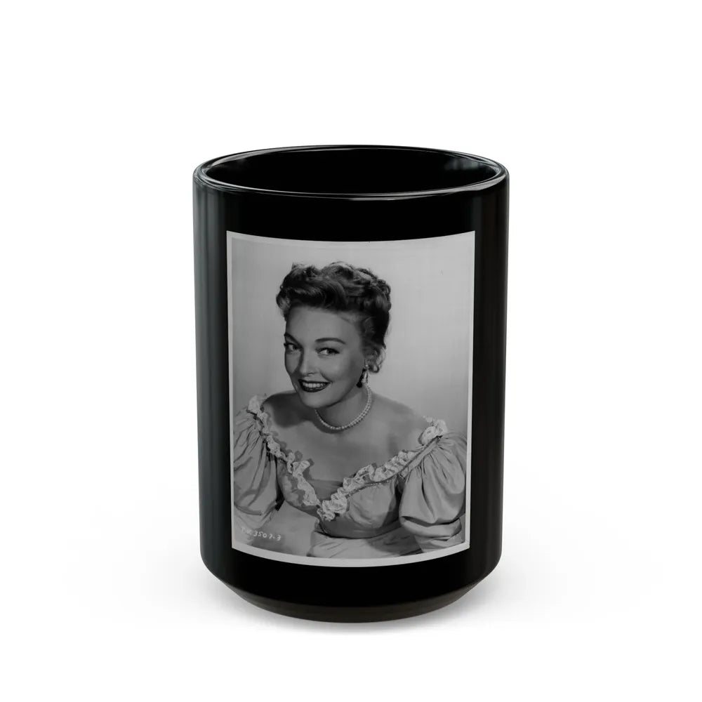 Karin Booth #27 (Vintage Female Icon) Black Coffee Mug-15oz-Go Mug Yourself