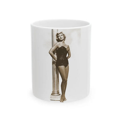 Dorothy Malone #156 (Vintage Female Icon) White Coffee Mug-11oz-Go Mug Yourself