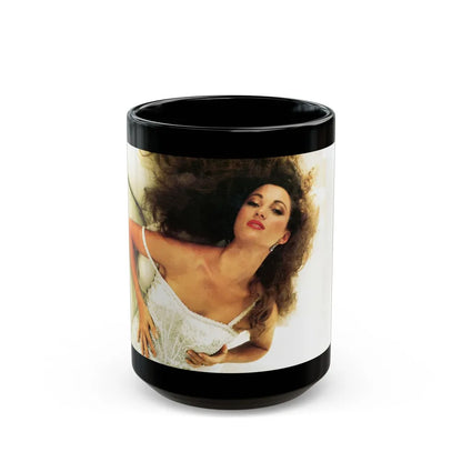 Jane Seymour #44 (Vintage Female Icon) Black Coffee Mug-15oz-Go Mug Yourself