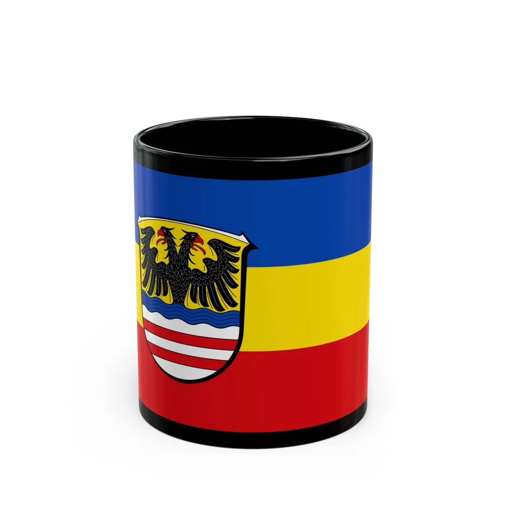 Flag of Wetteraukreises Germany - Black Coffee Mug-11oz-Go Mug Yourself