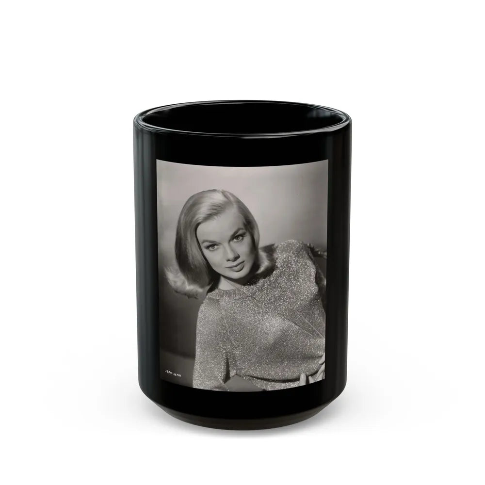 Leslie Parrish #216 (Vintage Female Icon) Black Coffee Mug-15oz-Go Mug Yourself