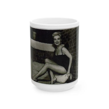 Lori Nelson #54 - Printed & Scanned (Vintage Female Icon) White Coffee Mug-15oz-Go Mug Yourself