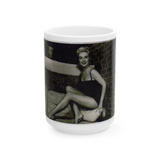 Lori Nelson #54 - Printed & Scanned (Vintage Female Icon) White Coffee Mug-15oz-Go Mug Yourself