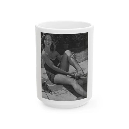 Greta Thyssen #08 - American Beauties Mag. '53 - 1 B&W Photo (Vintage Female Icon) White Coffee Mug-15oz-Go Mug Yourself