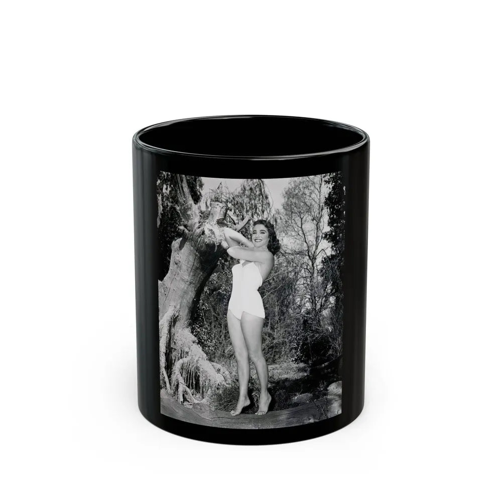 Julia Adams #31 (Vintage Female Icon) Black Coffee Mug-11oz-Go Mug Yourself