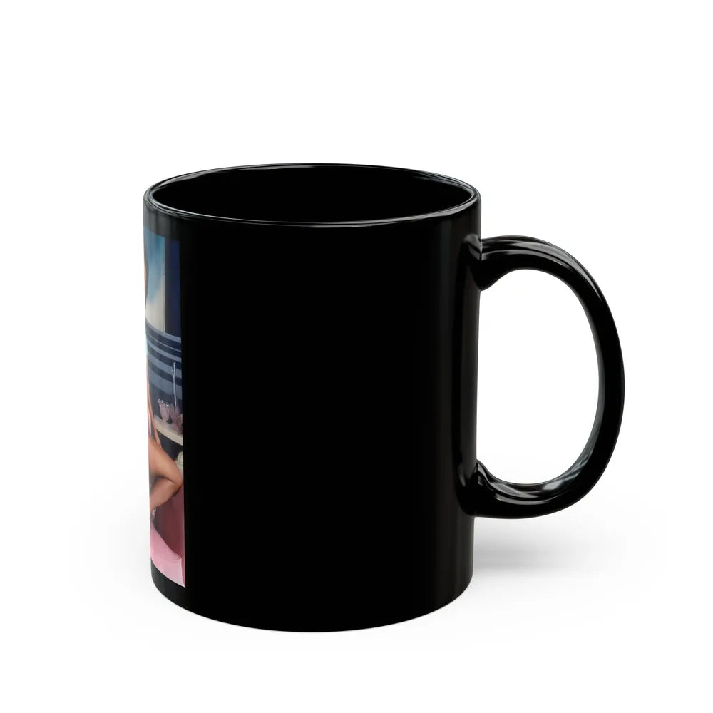 Ola Ray #115 (Vintage Female Icon) Black Coffee Mug-Go Mug Yourself