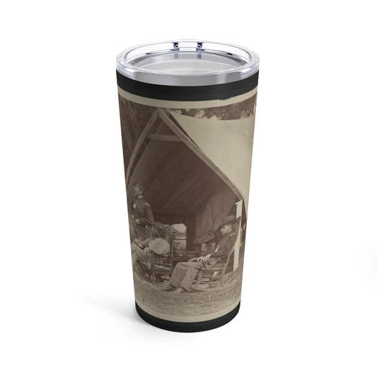 Officers Relaxing Outside A Tent (U.S. Civil War) Tumbler 20oz-20oz-Go Mug Yourself