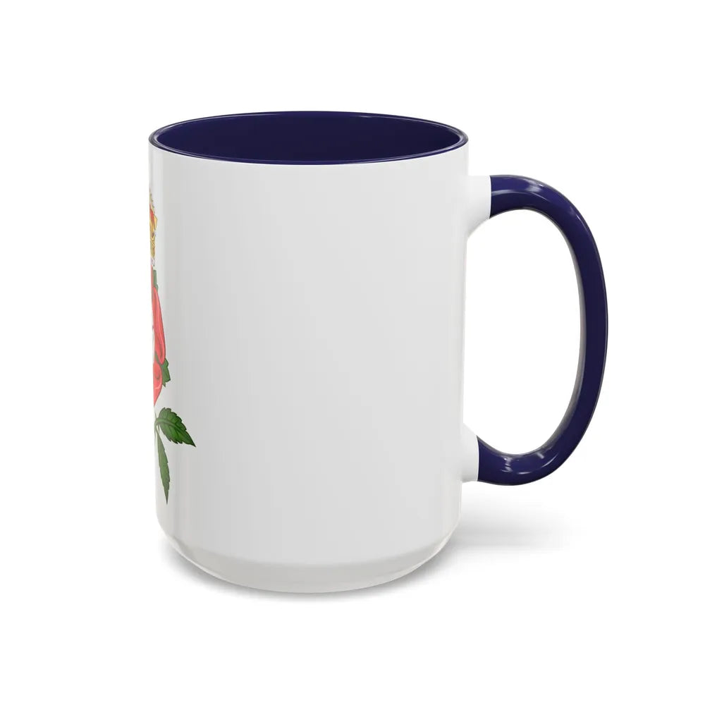 Tudor Rose (Tudor Heraldry) - Accent Coffee Mug-Go Mug Yourself