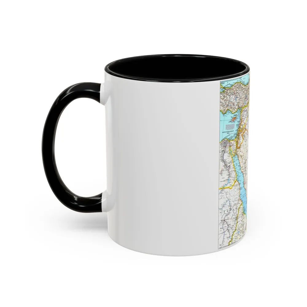 Middle East (1991) (Map) Accent Coffee Mug-Go Mug Yourself