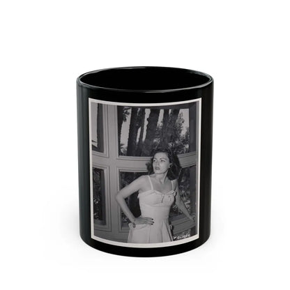 Faith Domergue #185 (Vintage Female Icon) Black Coffee Mug-11oz-Go Mug Yourself